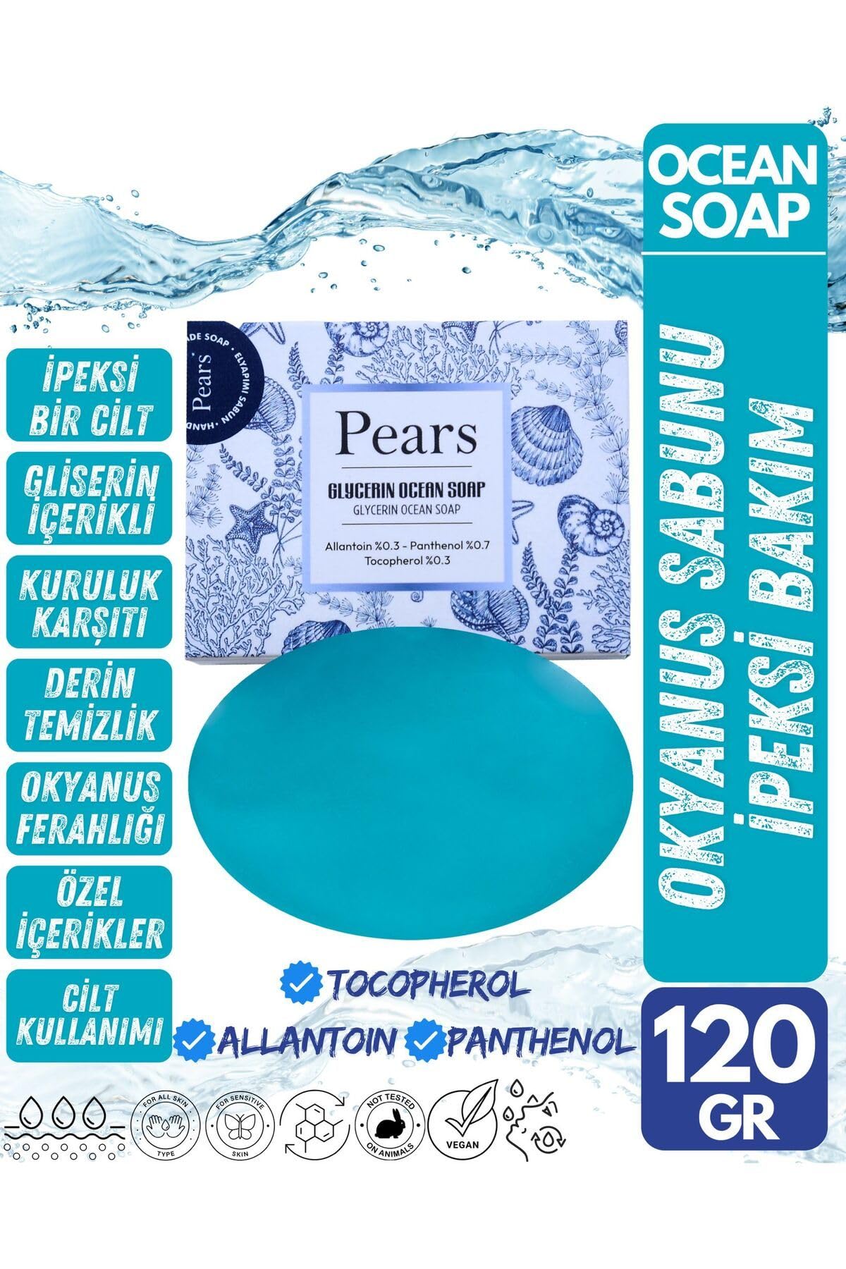 Original Saf ve Yumuşak Sabun 100gr + Gliserinli Okyanus Sabunu 120gr