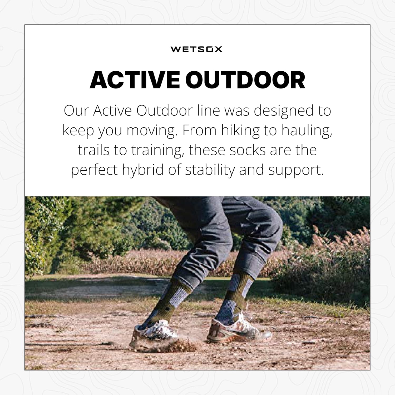 WSX Outdoor & Sports Socks | Lightweight, Medium Compression with Arch Support and Moisture-Wicking | Socks for Men & Women