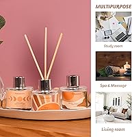 Vista 5 de Folkulture Reed Diffusers for Home 5.1 fl oz, Scent Diffusers for Home Set of 3 with Reed Diffuser Sticks for Bathroom Aroma Diffuser Guest