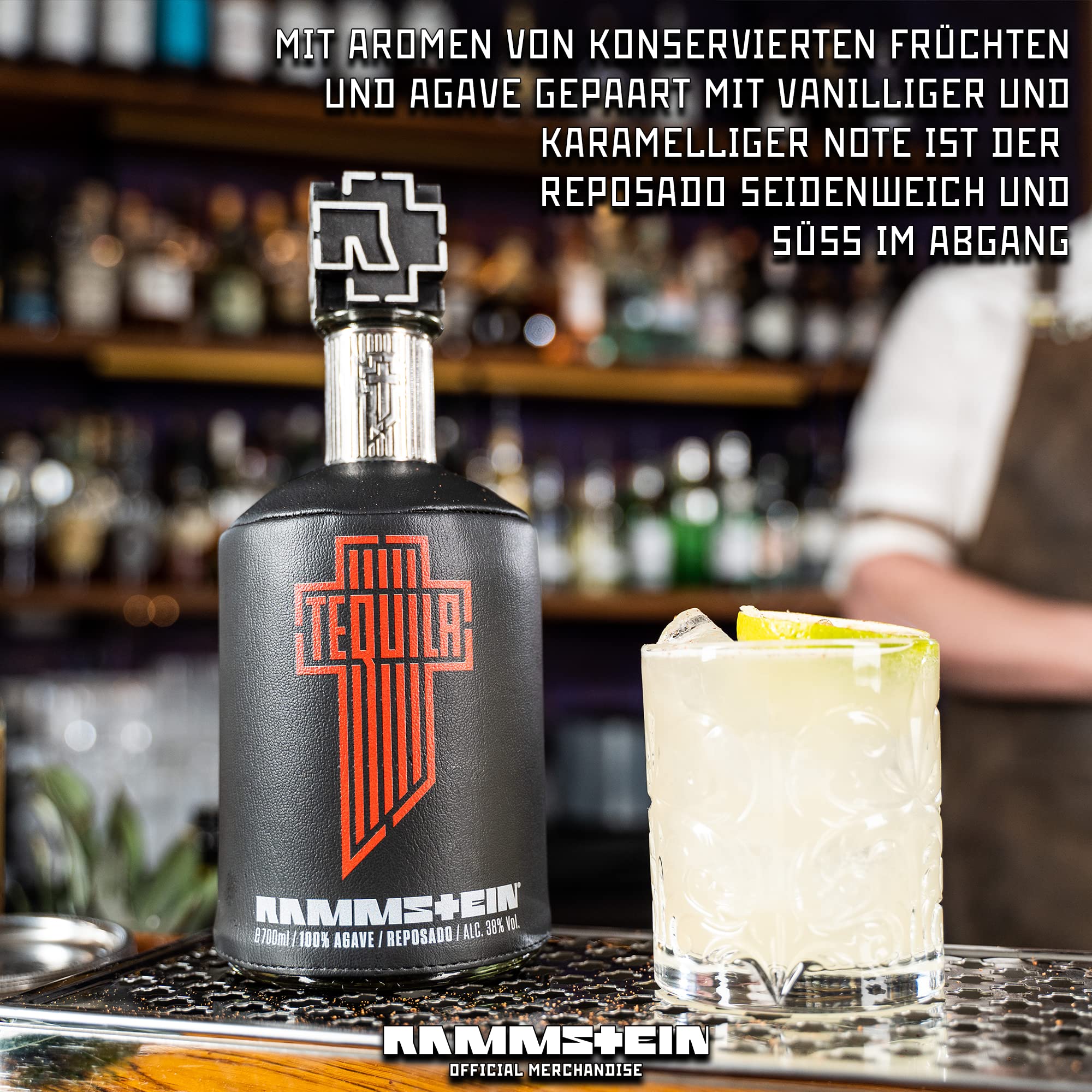 Rammstein Tequila Reposado Agave 0.7 l Offizielles Band Merchandise Fan Getränk