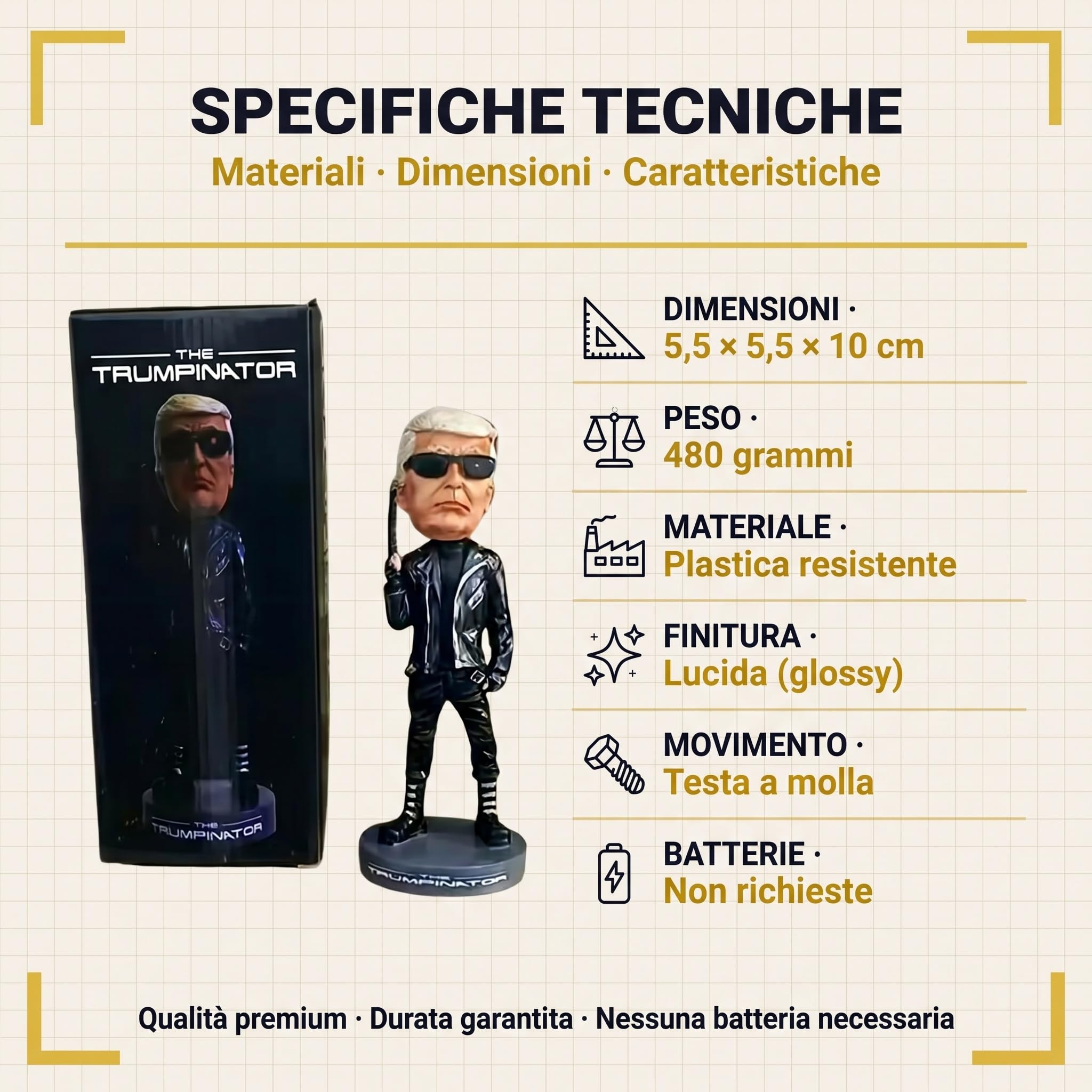 Figura de Donald Trump - Decoración divertida para salpicadero, gadget para coche y oficina, accesorio agradable para coche y regalo original para hombre y mujer (versión 5)