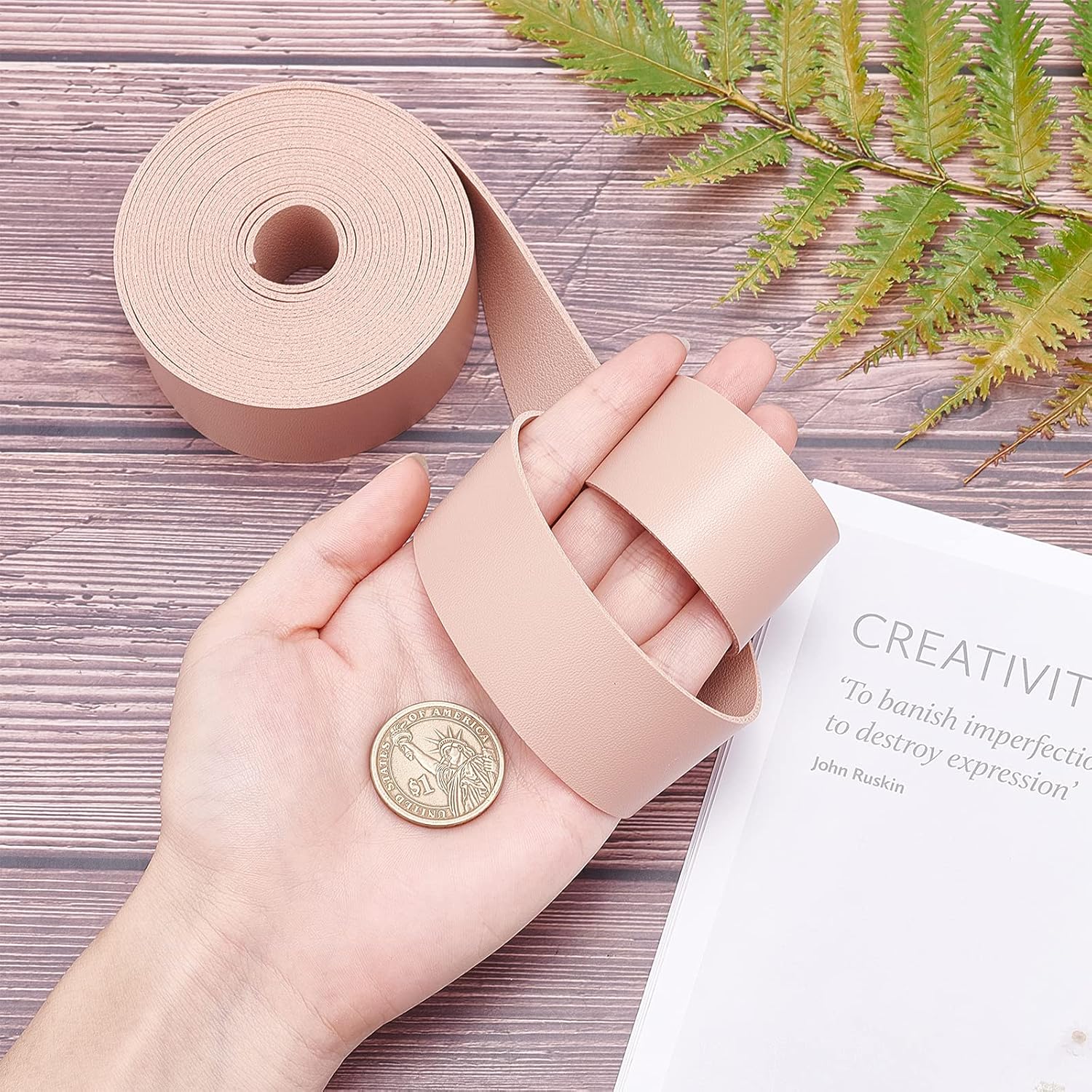 GORGECRAFT Double Sided Leather Straps Strips Pink 118 Inch Long 1.18 Inch Wide Cowhide Leather Wrap Flat Cord for DIY Bag Belt Strap Belt Watch Furniture Handles Craft Projects : Home & Kitchen