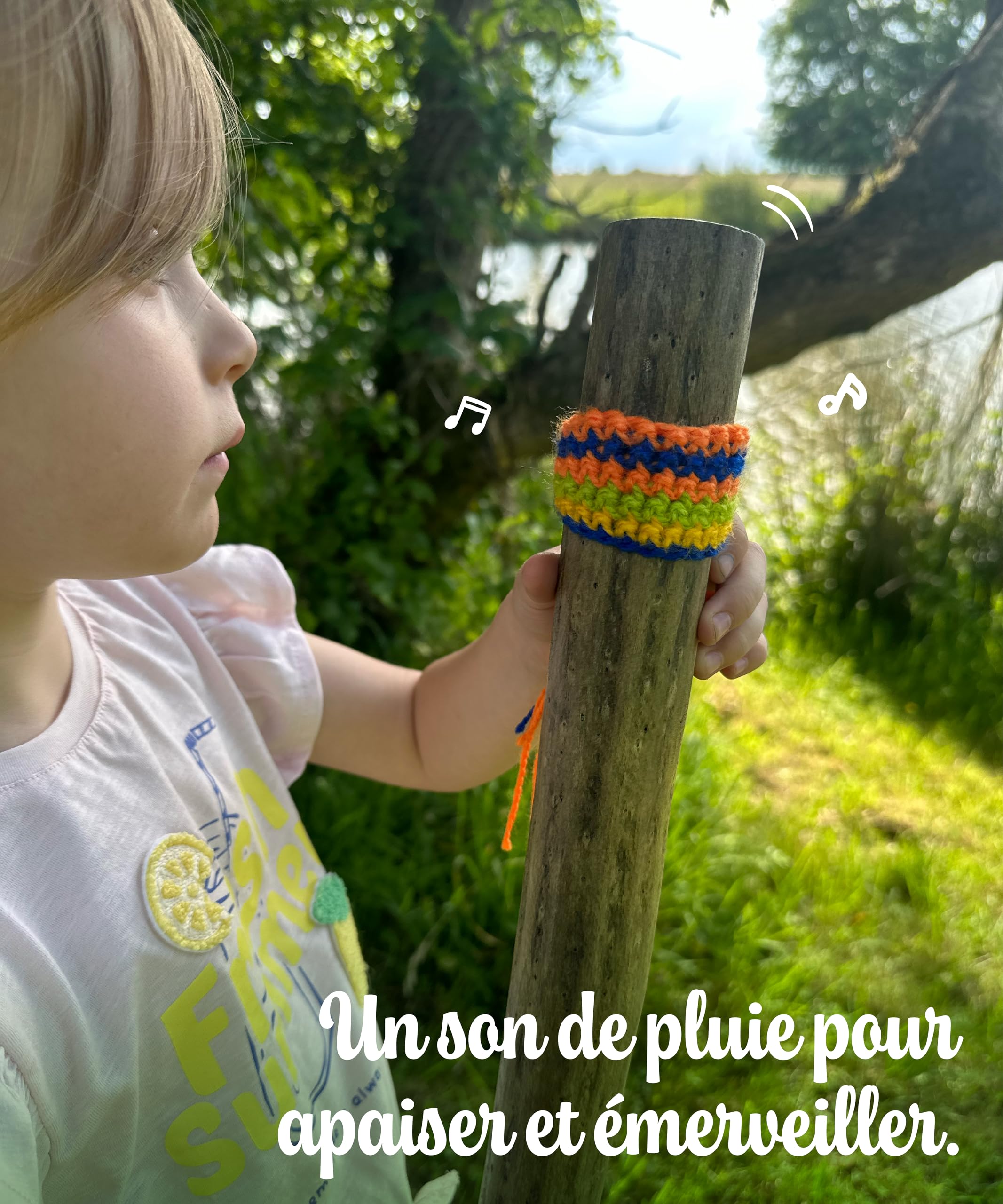 Fuzeau – Bâton De Pluie En Cactus 50 cm – Son Authentique De Pluie – Ambiance Nature – Apprentissage Musique - Instrument Musical - Pour Accompagner Lectures, Contes et Méditations -Réf. 3658
