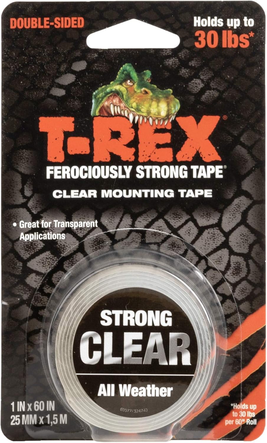 T-Rex Waterproof Mounting Tape, Clear (285338) : Office Products