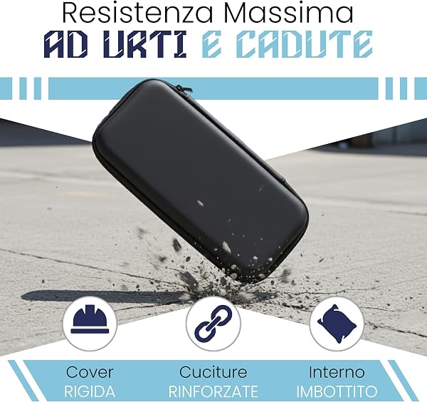 Custodia Rigida Compatibile con Switch e Switch OLED, Case Protettivo in EVA Antiurto con Interno Morbido, Porta Console con Slot Giochi e Tasche Accessori, Cover da Viaggio con Zip Rinforzata - 4
