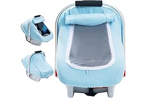 3 Layer Muslin Baby Car Seat Cover - Summer Infant Car Seat Protector