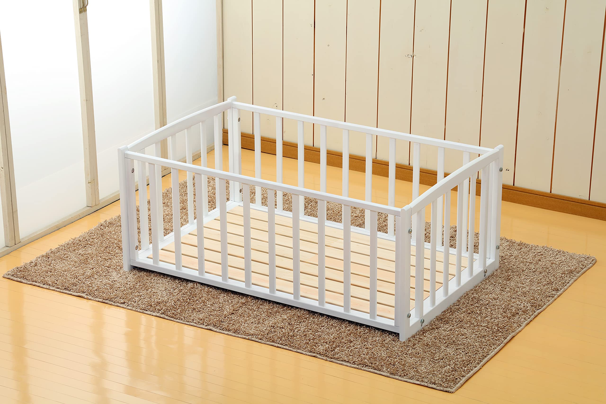 Amazon.co.jp: ヤマサキ おふとんサークル(ひのきすのこ床板付き