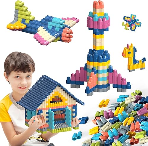 PSDVAYI Juego de bloques de construcción, juego de construcción educativa, kit de juguetes de construcción para niños, bloques de aprendizaje