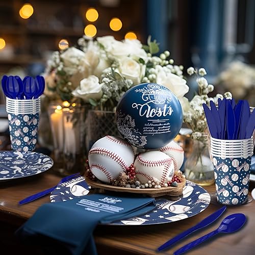 Miniatura 7 de Platos y servilletas de fiesta de béisbol, decoraciones para fiestas de béisbol, vajilla de fiesta de béisbol, recuerdos de fiesta de béisbol,