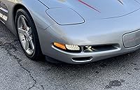 Vista 4 de iJDMTOY Conjunto de luz de giro LED DRL/Láser secuencial con lente ahumada para la parte delantera Compatible con Chevrolet Corvette C5