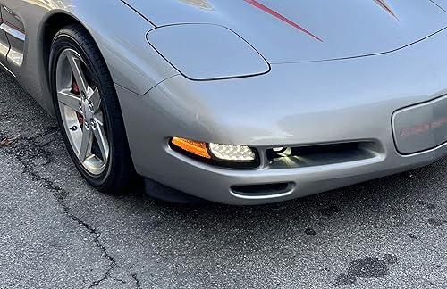 Miniatura 4 de iJDMTOY Lente ahumada LED DRLláser secuencial frontal luz intermitente compatible con Chevrolet Corvette C5 1997-2004, xenón blanco LED