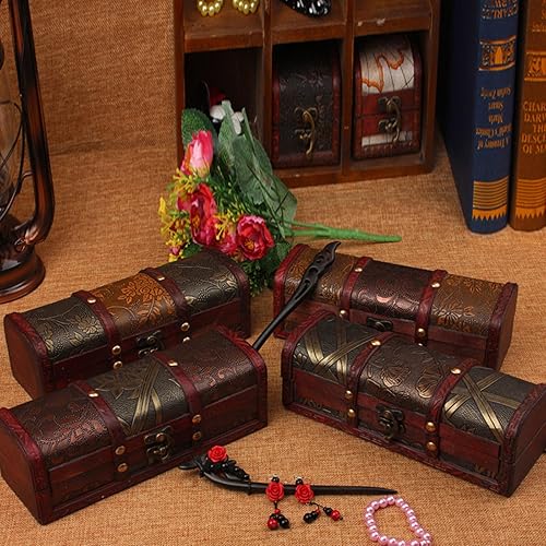 Miniatura 9 de Fashioanble - Caja de madera antigua para almacenamiento de horquillas, mejora tu espacio vital, diseños elegantes, solución de almacenamiento de