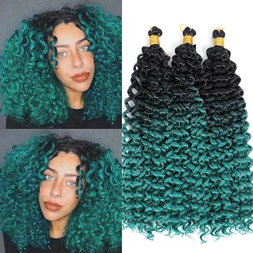 Alileona Green Crochet Hair Ombre Gogo Curl Twist Hair Ocean