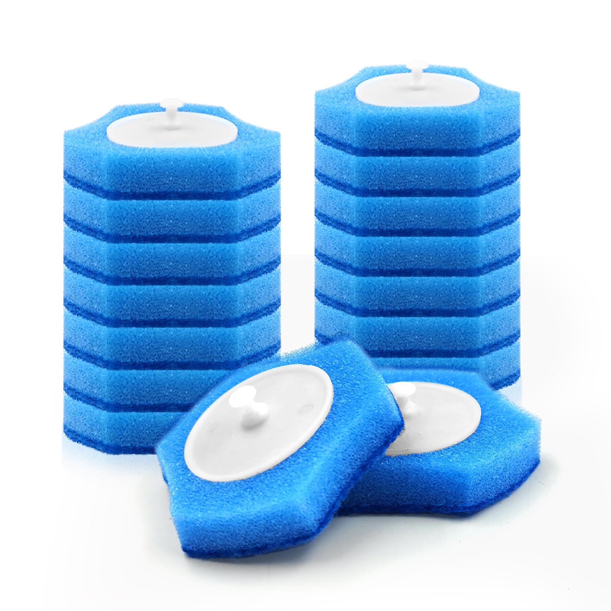 NEWE Ricariche Cleaner per Scopino WC 16PCS, Testine di Ricambio per la Pulisci Water Usa e Getta