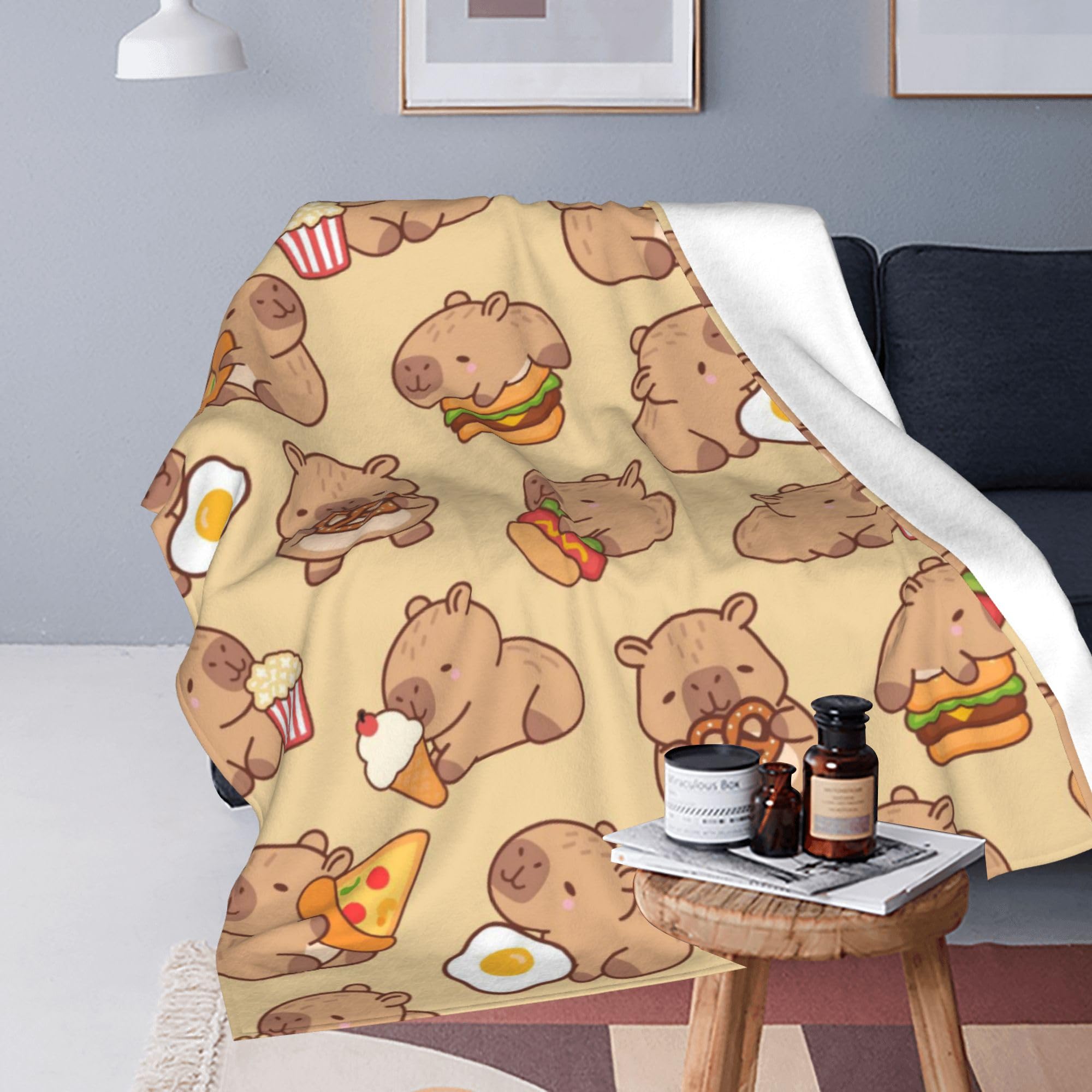 Gelasgo Capybara Throw Blanket Ultra Soft Flannel Blanket - Image 2