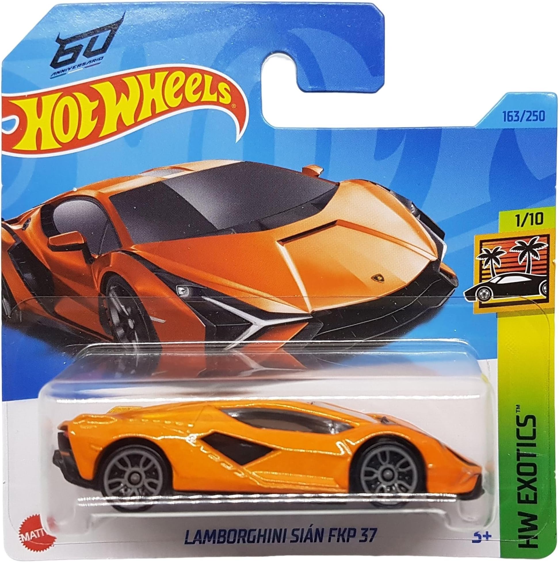 Lamborghini Sián FKP 37 - HW Exotics 1/10 - HKH93 - Short Card - Orange - Mattel 2023