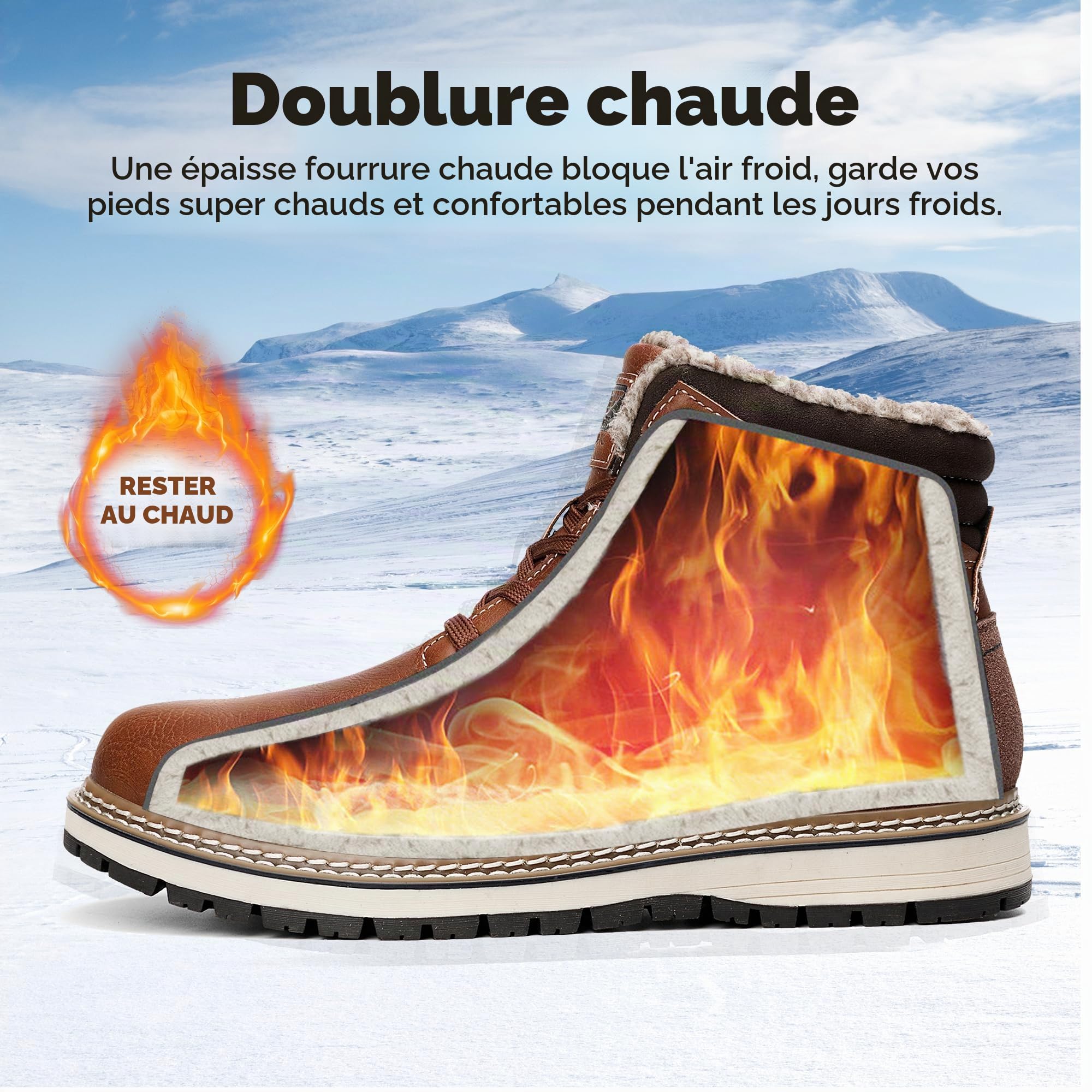 ARRIGO BELLO Bottes Homme Hiver Chaussure