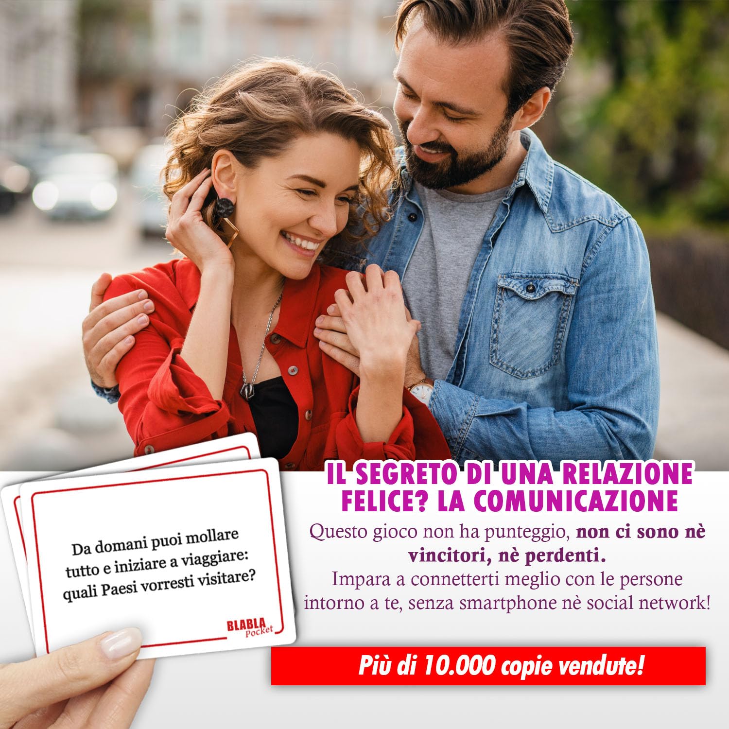 BLABLA Pocket PER COPPIE | Giochi da Tavolo per Adulti e Ragazzi - Gioco per Coppia - Carte da Conversazione per Conoscersi - Idee Regalo per Uomo e Donna, San Valentino, Anniversario, Compleanno