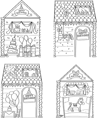 Miniatura 4 de Bankers Box at Play - Casa de juegos de cumpleaños para niños, casa de cartón corrugado para colorear para niños, blanco, 38 x 32 x 48 pulgadas