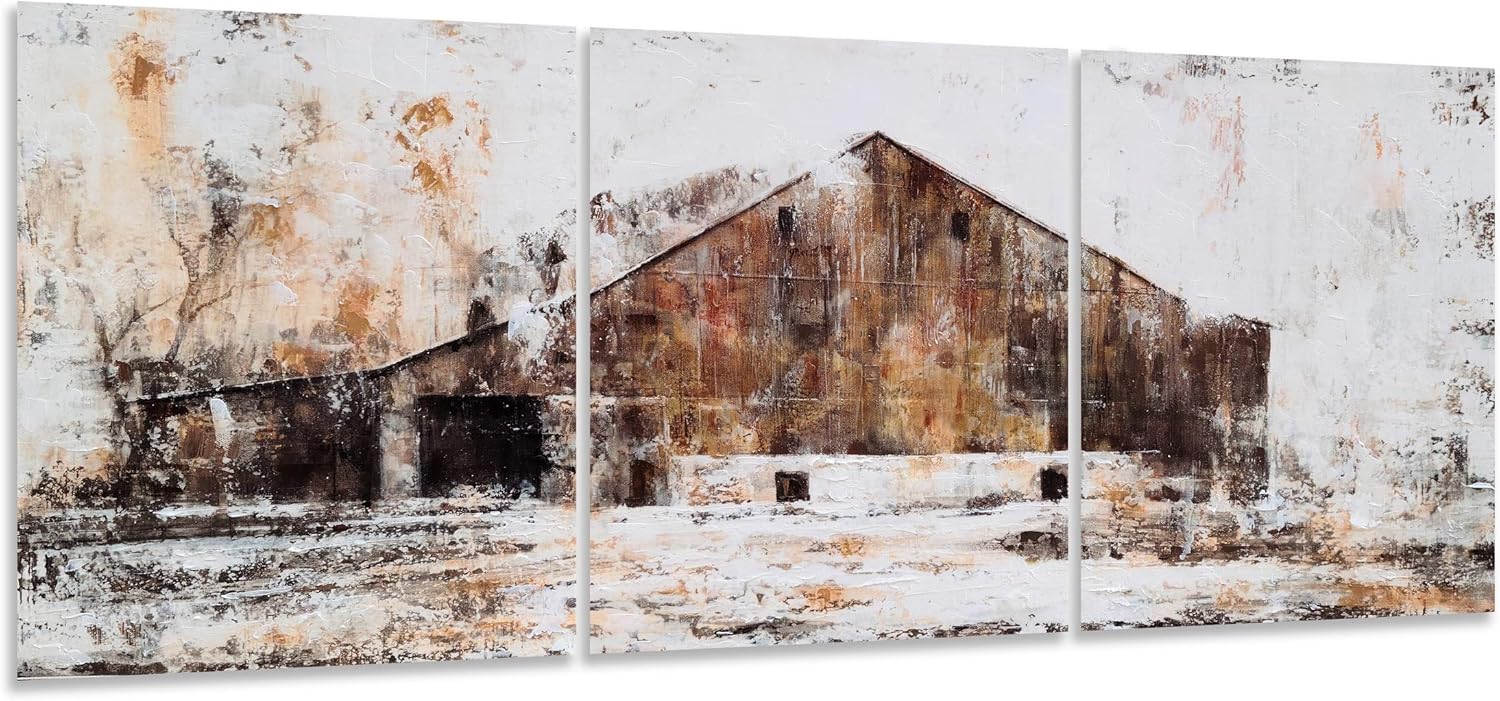 YHSKY ARTS 3 Piece Canvas Wall Art With Textured Modern