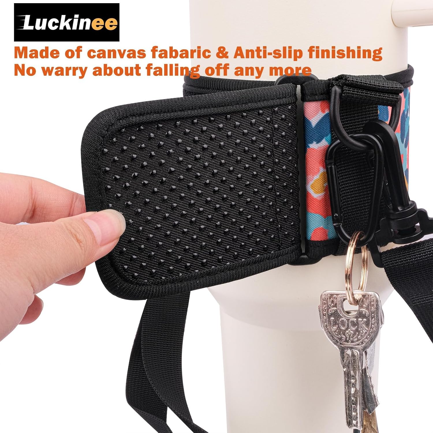 LUCKINEE Tumbler Holder with Strap Stanley Cup Holder Water Bottle Strap image 2