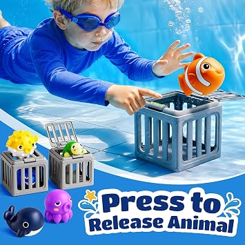 Funscape Kid Bath Toy Age 3-5 4-8, Pool Water Diving Toy Swimming Dive Game