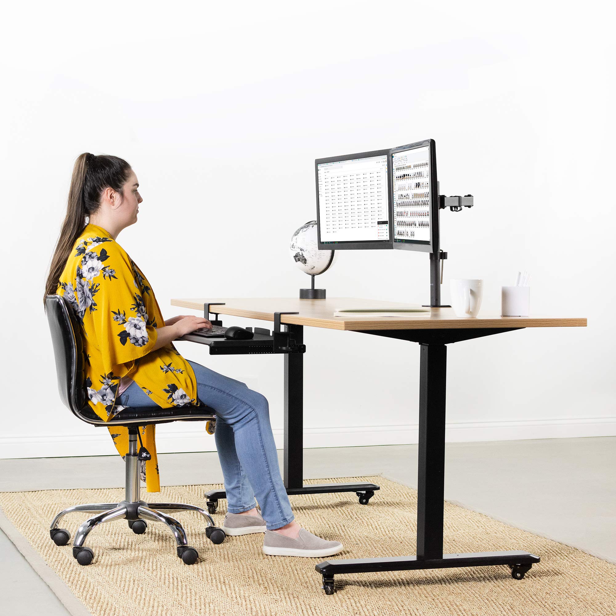 VIVO Large Keyboard Tray Under Desk Pull Out with Extra Sturdy C Clamp