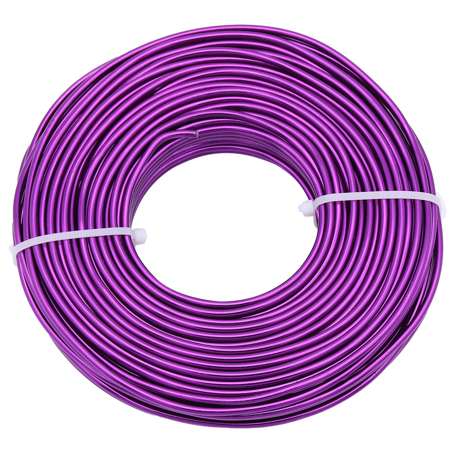 Filo metallico per gioielli, filo di alluminio 3mm - Per lavori manuali, creazione di gioielli, fai da te e artigianato in metallo (Viola, 30 metri)