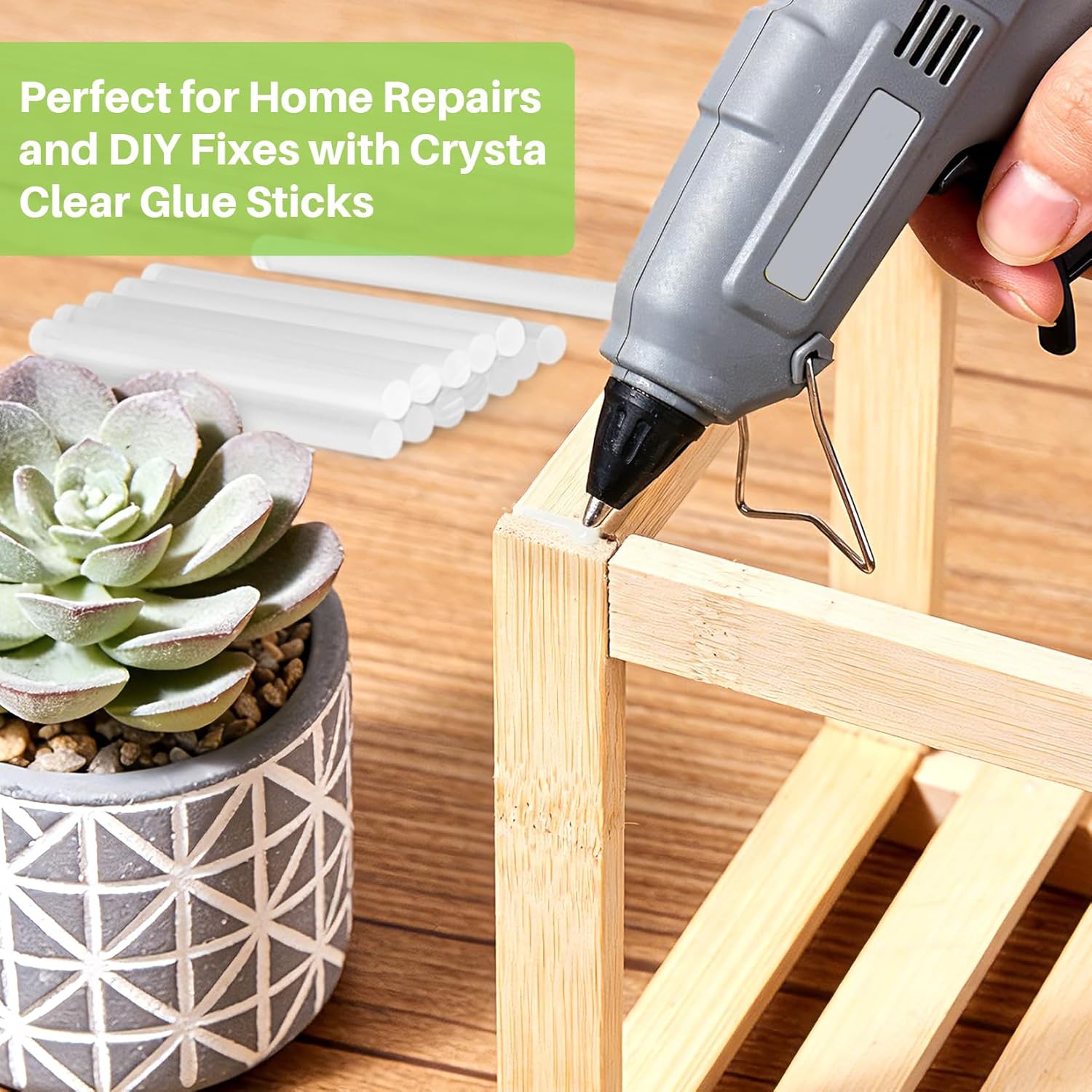 50PCS Mini Hot Glue Sticks - Mini Glue Gun Sticks,4" Long x 0.27" Diameter,Clear Small for Fabric,Wood,Paper,Metal,Plastic,Compatible with Most All-Purpose for Crafting