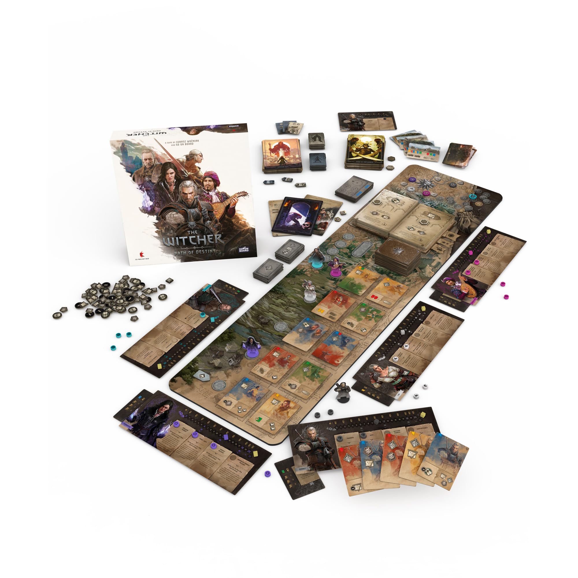 Go On Board | The Witcher Path of Destiny | 1-5 Player Tableau-Building Card Game | Ages 14+ Game in English