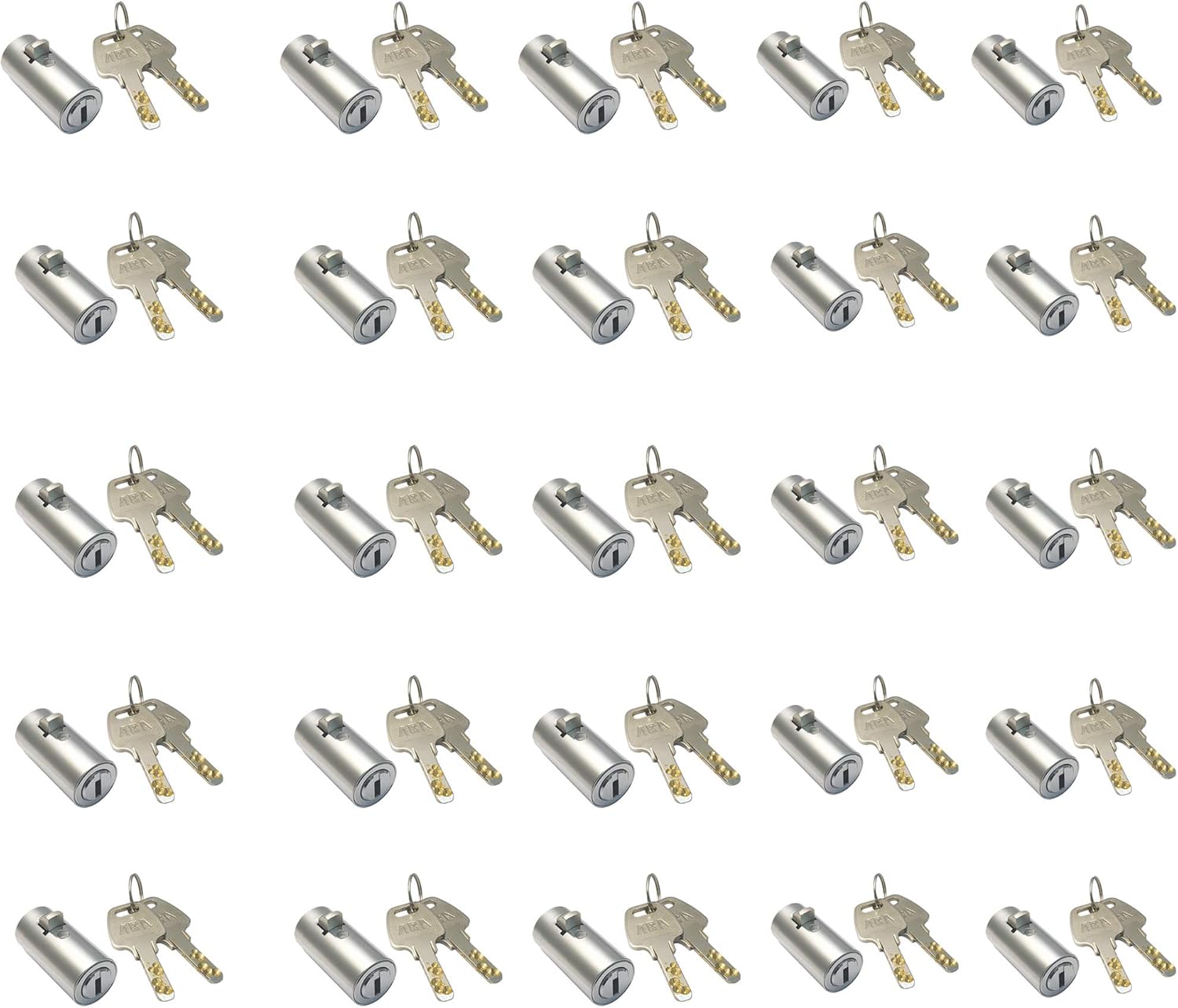 High Security Dimple Key Style Vending Machine Lock for T Handle - Item#9501 Keyed Alike (25)
