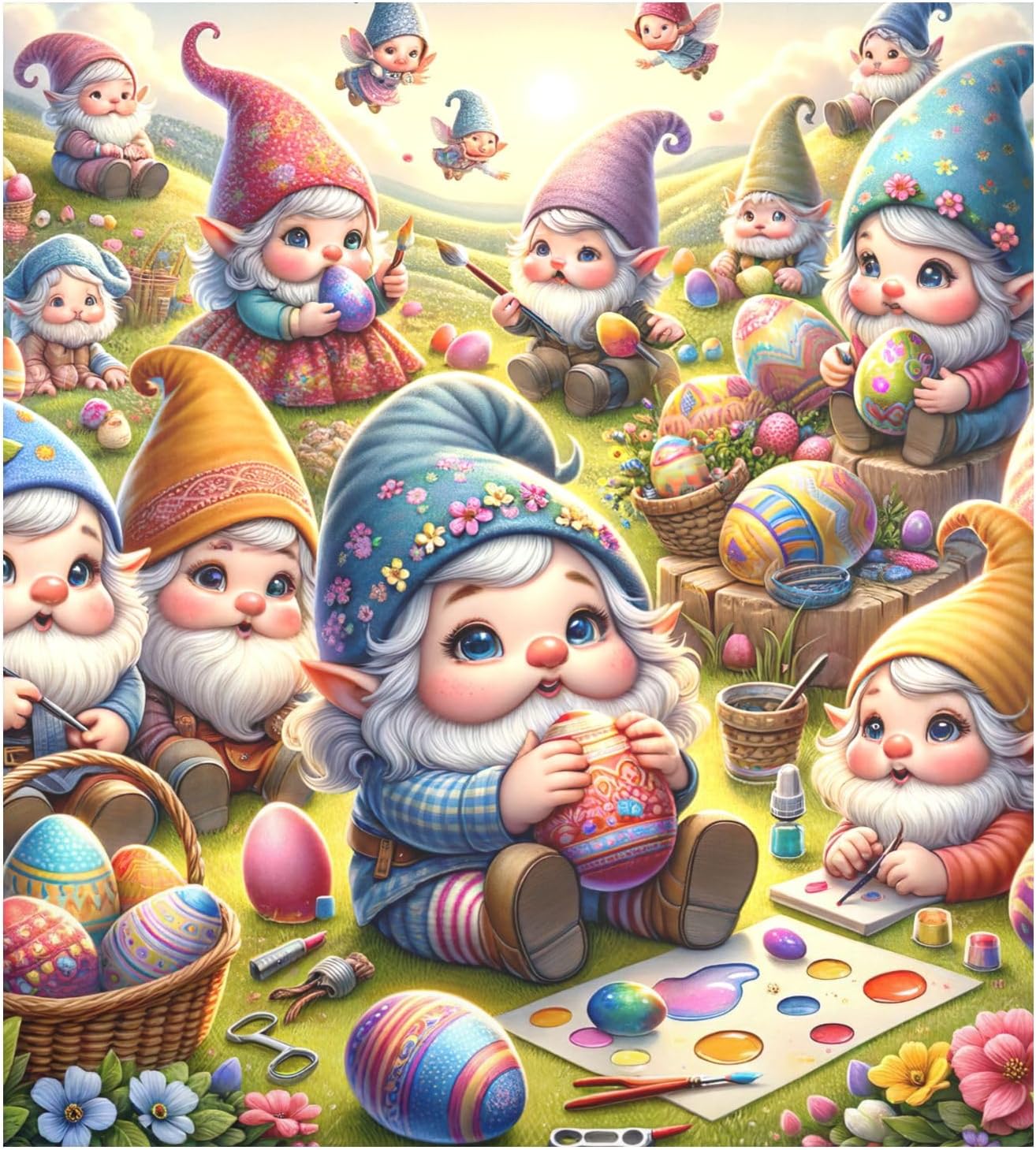 Cute Easter Gnomes Dishwasher Covers Decals Vinyl