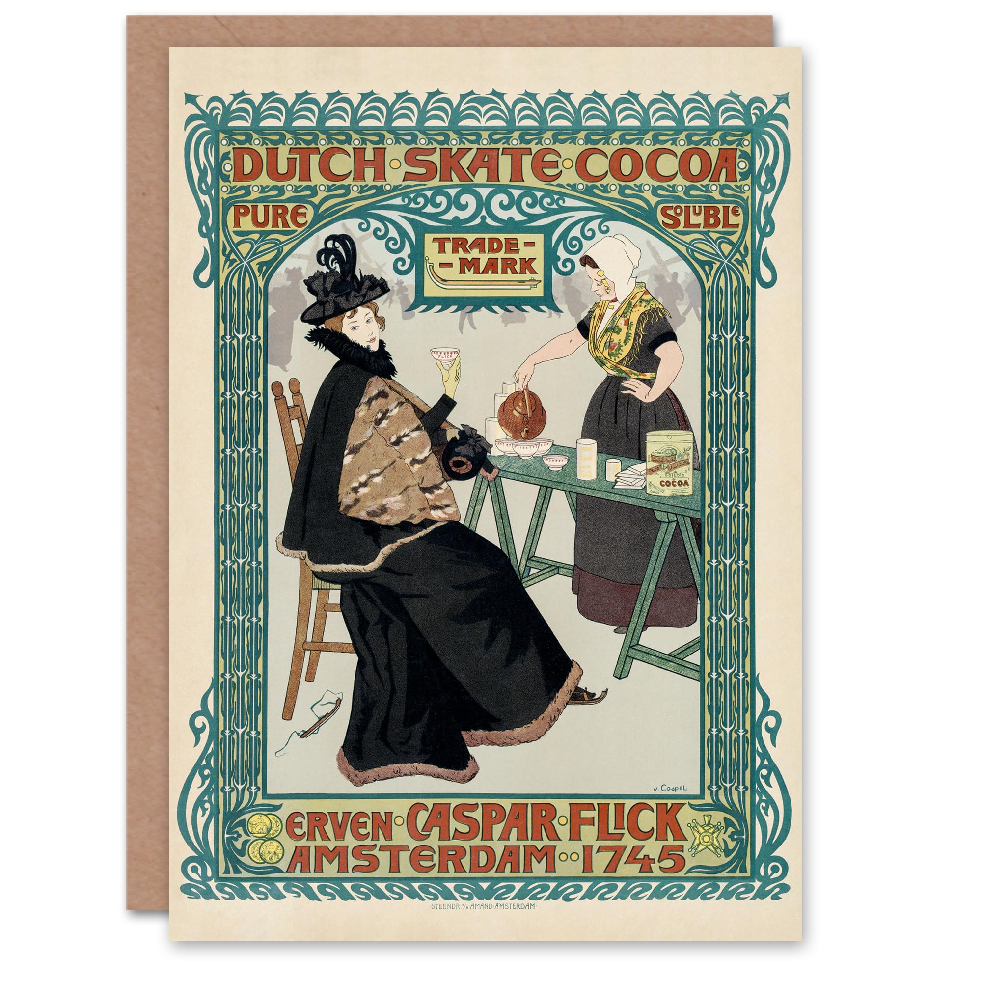 Artery8 Johann Georg van Caspel Art Card Dutch Skate Cocoa Advert