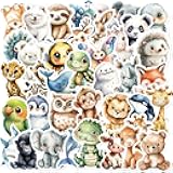 50PCS Water Bottle Stickers for Kids, Cute Animal Stickers for Kids, Kawaii Waterproof Animal Sticker for Water Bottles Scrapbook Journal Gift Party Favors(50)
