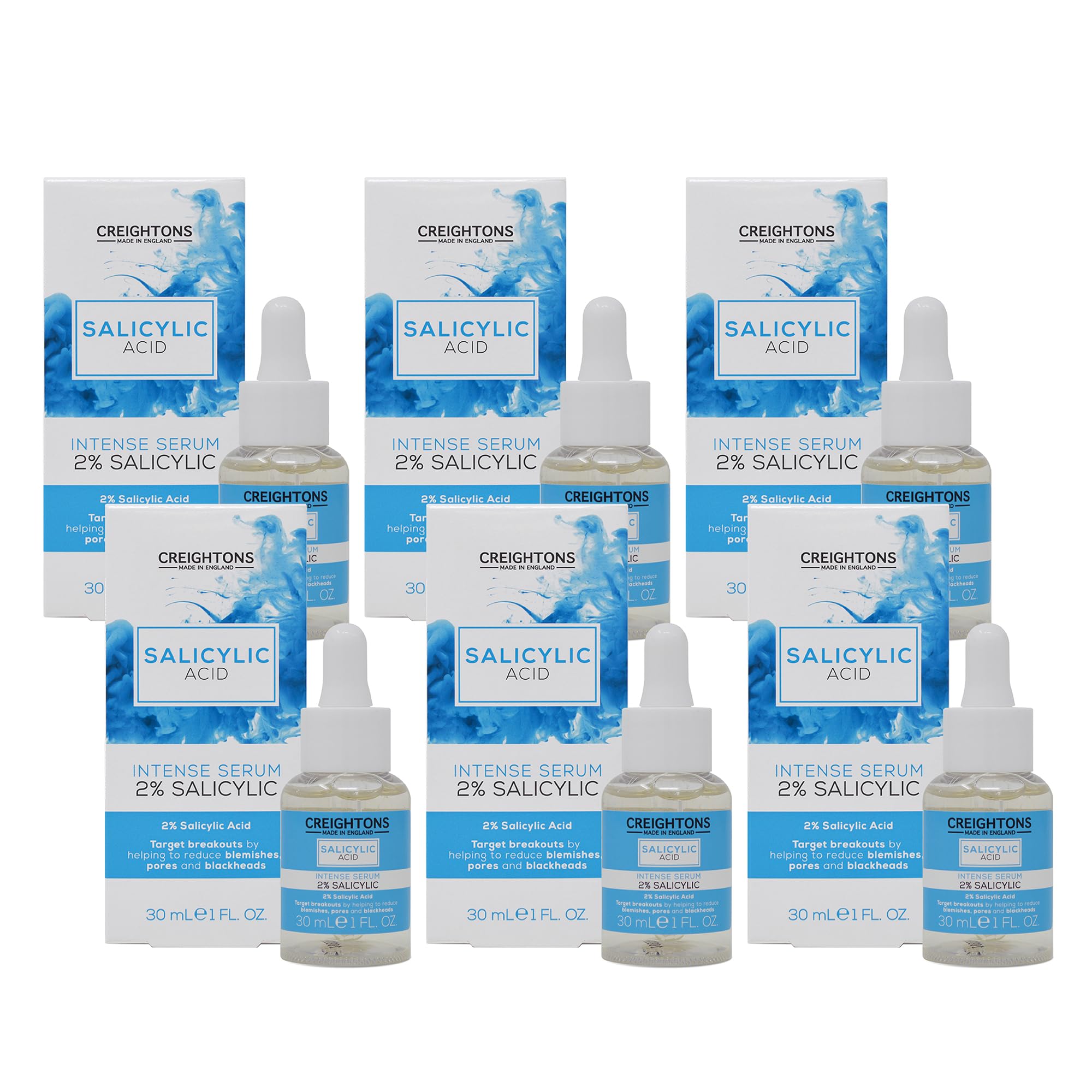 Creighton's 6 x 30ml Multipack 2% Salicylic Acid Intense Face Serum