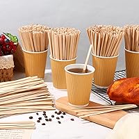 Vista 5 de Meanplan 3000 unidades de agitadores de café de madera de 7.5 pulgadas, palitos desechables de madera de abedul para agitar, café, barra de agitador