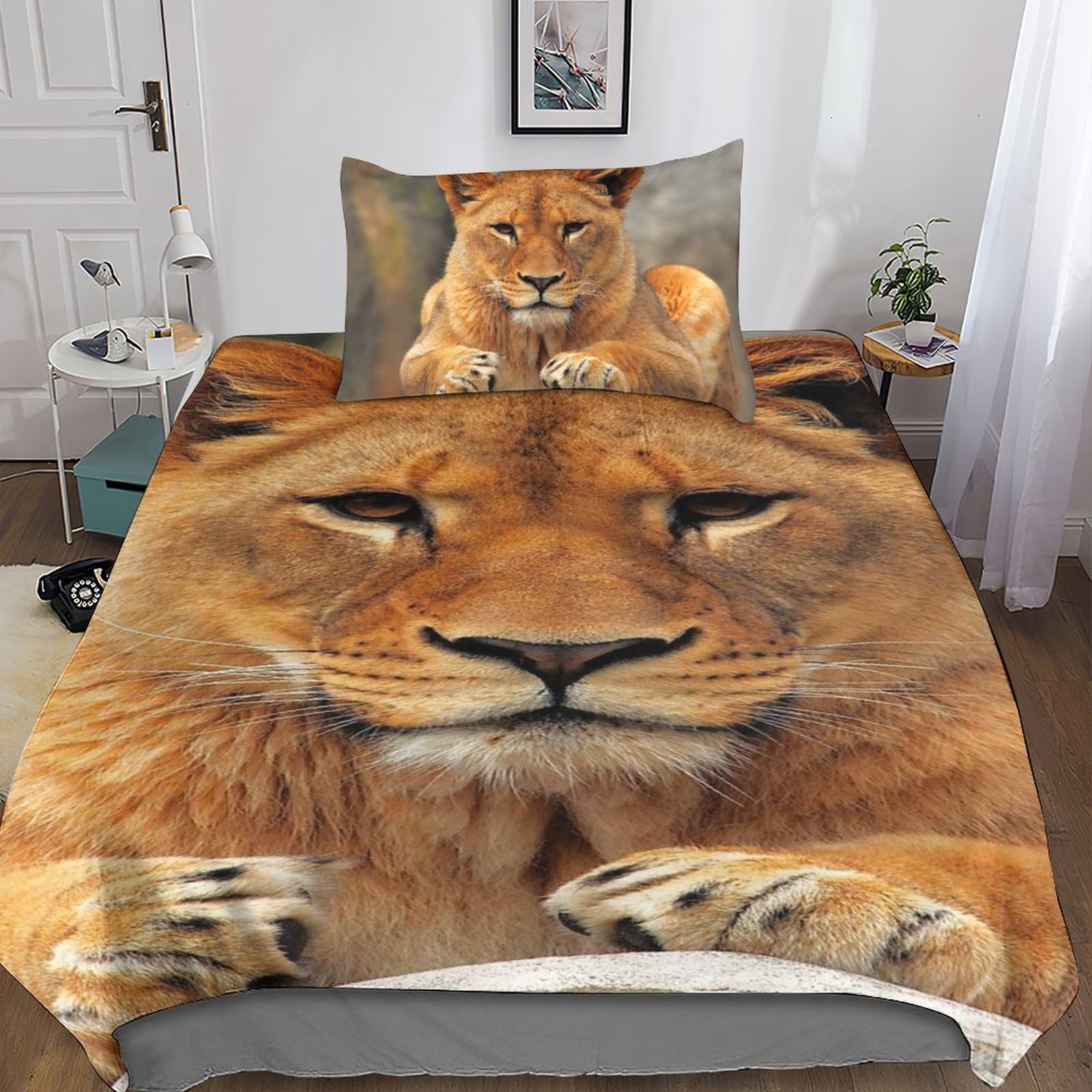 Housse de couette zippée 135x200 pour un lit single facile à border et à laver