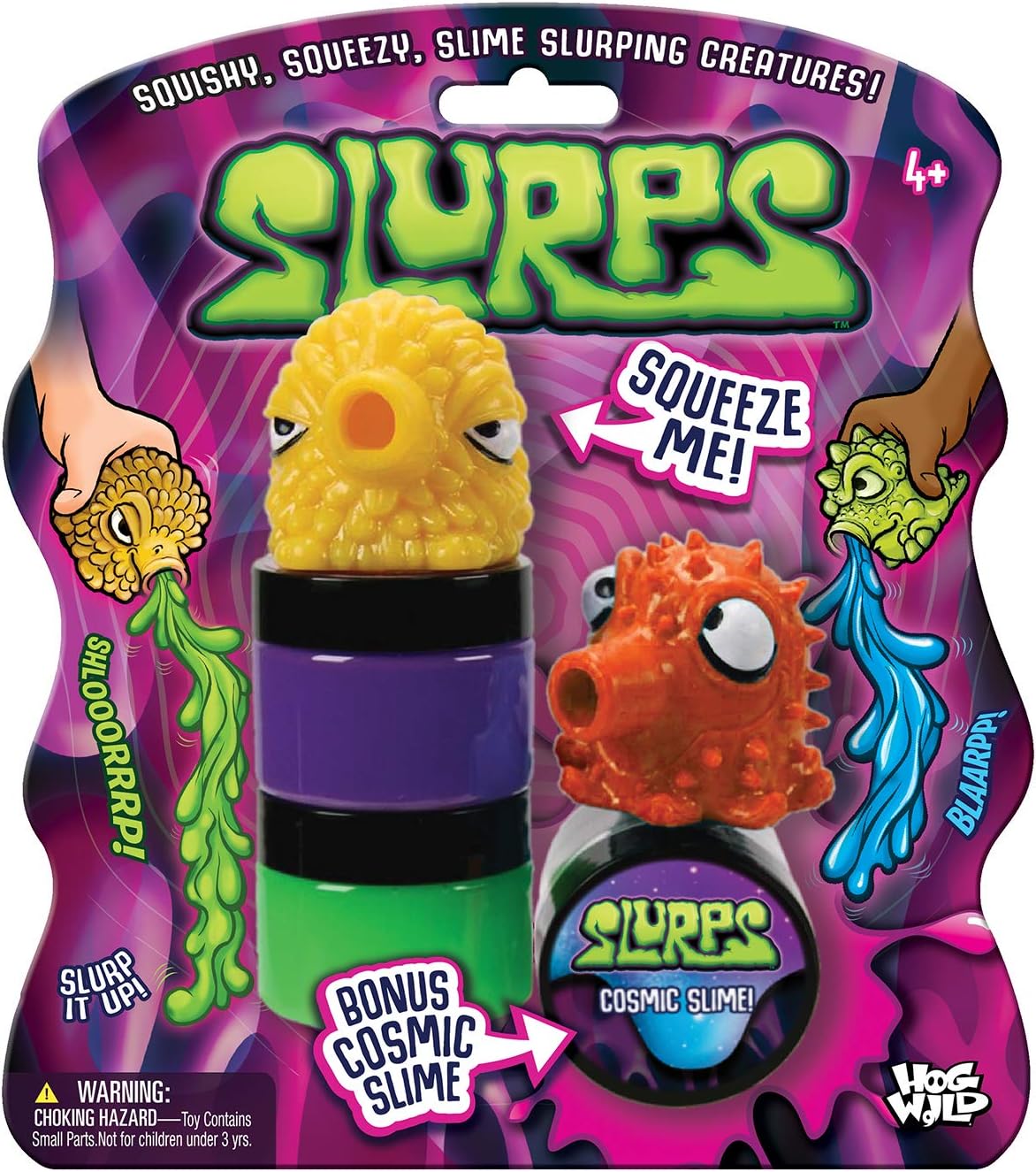 Amazon.com: Slurps Slime Toy 2-Pack - Squishy Slime Sucker Creatures
