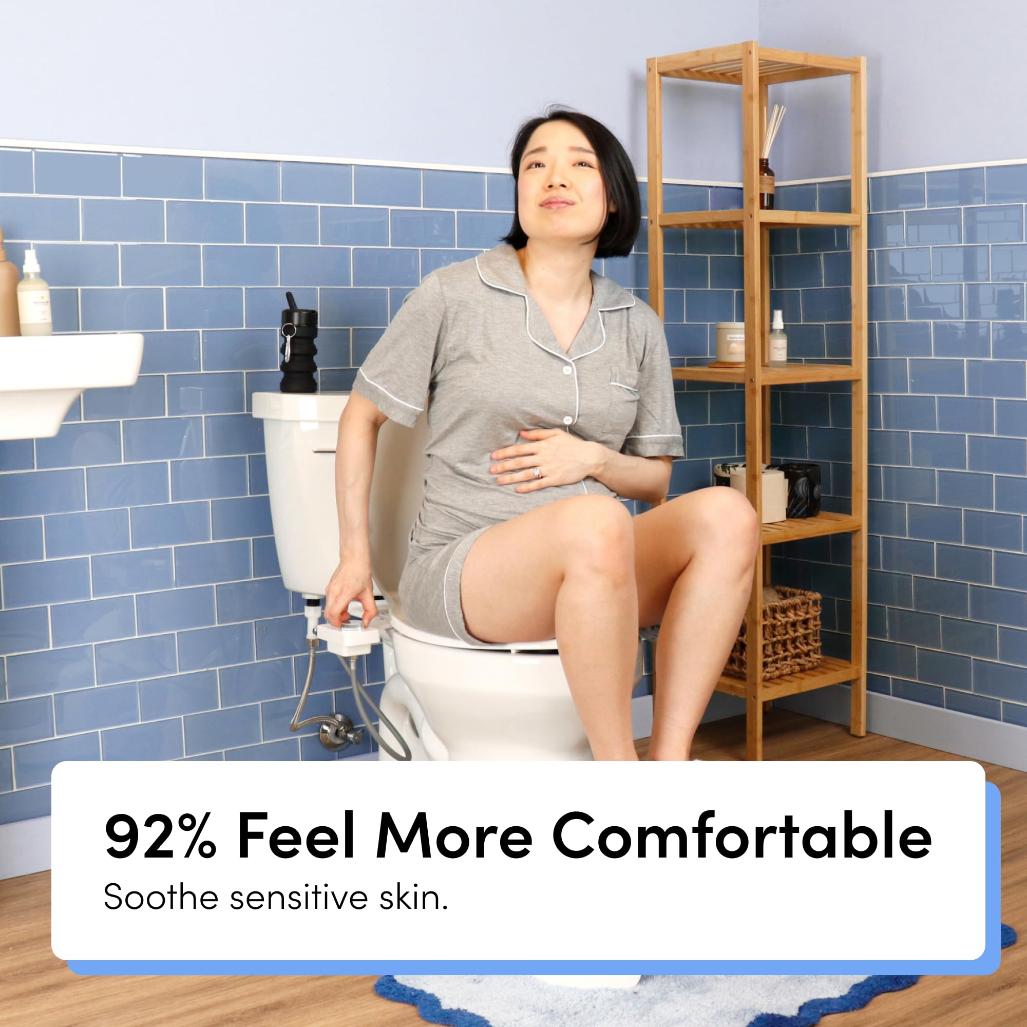 TUSHY Fresh Cool Water Bidet Ultra Slim Toilet Seat Attachment Non-Electric Self-Cleaning Hygienic Nozzle Easy DIY Install 10 — view 6