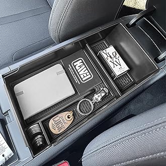 Center Console Organizer Compatible with 2021 2022 2023 2024 2025 Kia K5 DL3 GT Line Interior Accessories, ABS Insert Tray Armrest Storage Box, Black