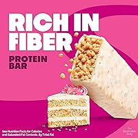 Vista 4 de Quest Nutrition - Barra de proteína crujiente para pastel de cumpleaños, 0.67 onzas de proteína, 0.04 oz de azúcar, 0.07 oz de carbohidratos netos