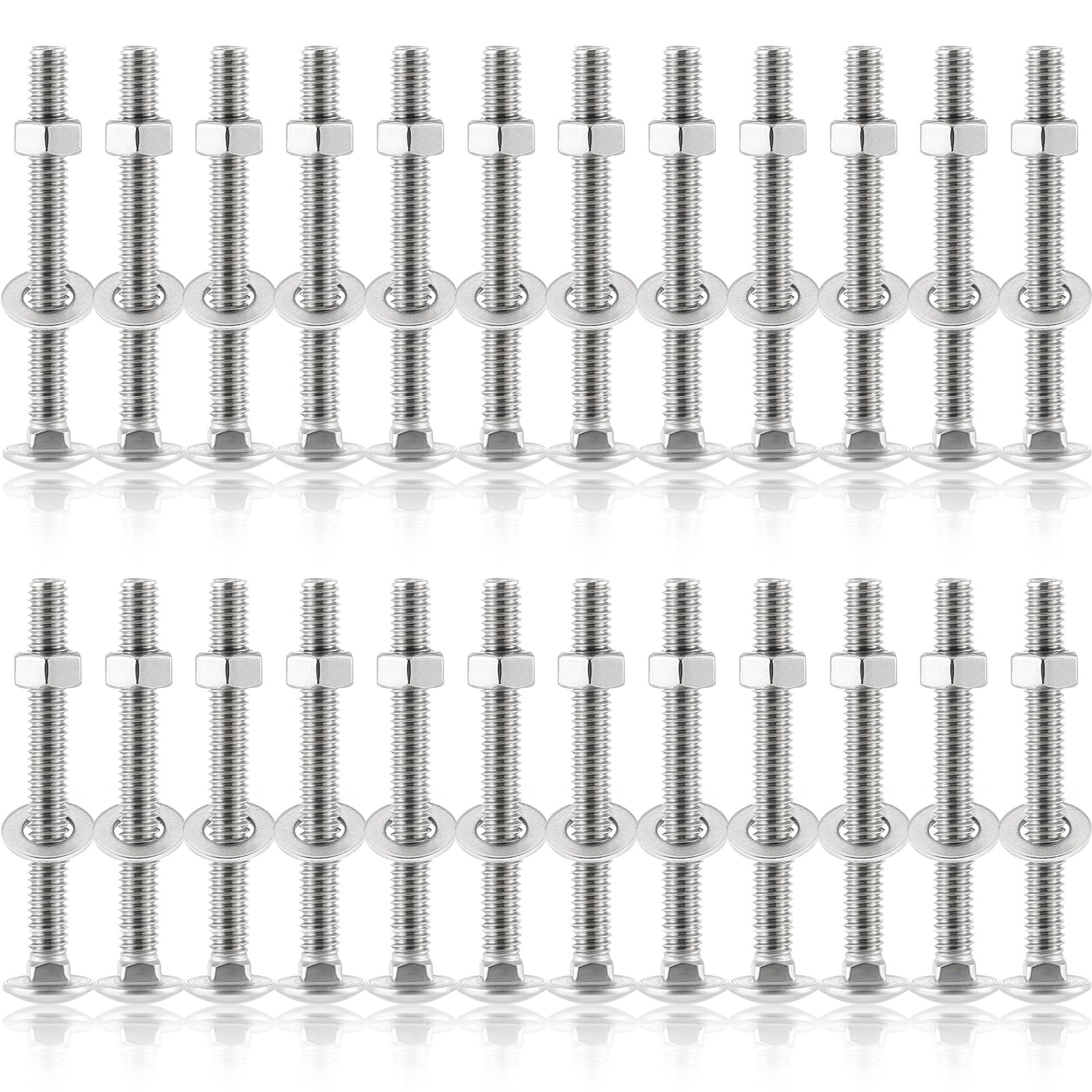 Zonon 25-Piece Stainless Steel Carriage Bolt Kit -16