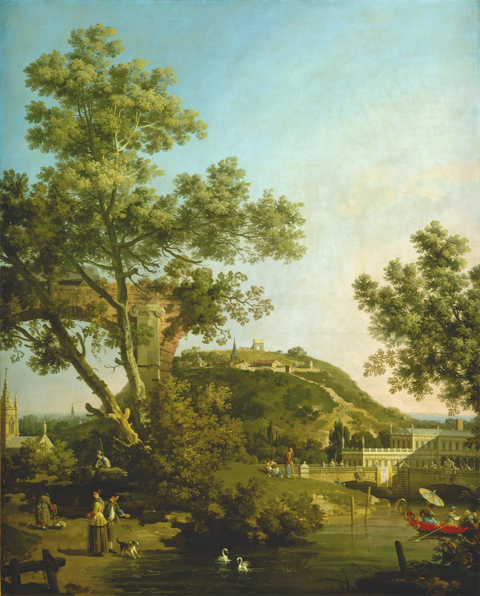 POSTERIIk Famous Print Pop Art Wall Art Graffiti English Landscape Capriccio with a Palace by Antonio Canal Art Prints for Home Decor 60x90cm