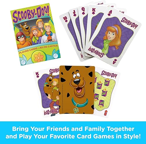 Miniatura 2 de AQUARIUS Scooby Doo - Baraja de cartas con temática de Scooby Doo para tus juegos de cartas favoritos, mercancía oficial de Scooby Doo y regalo