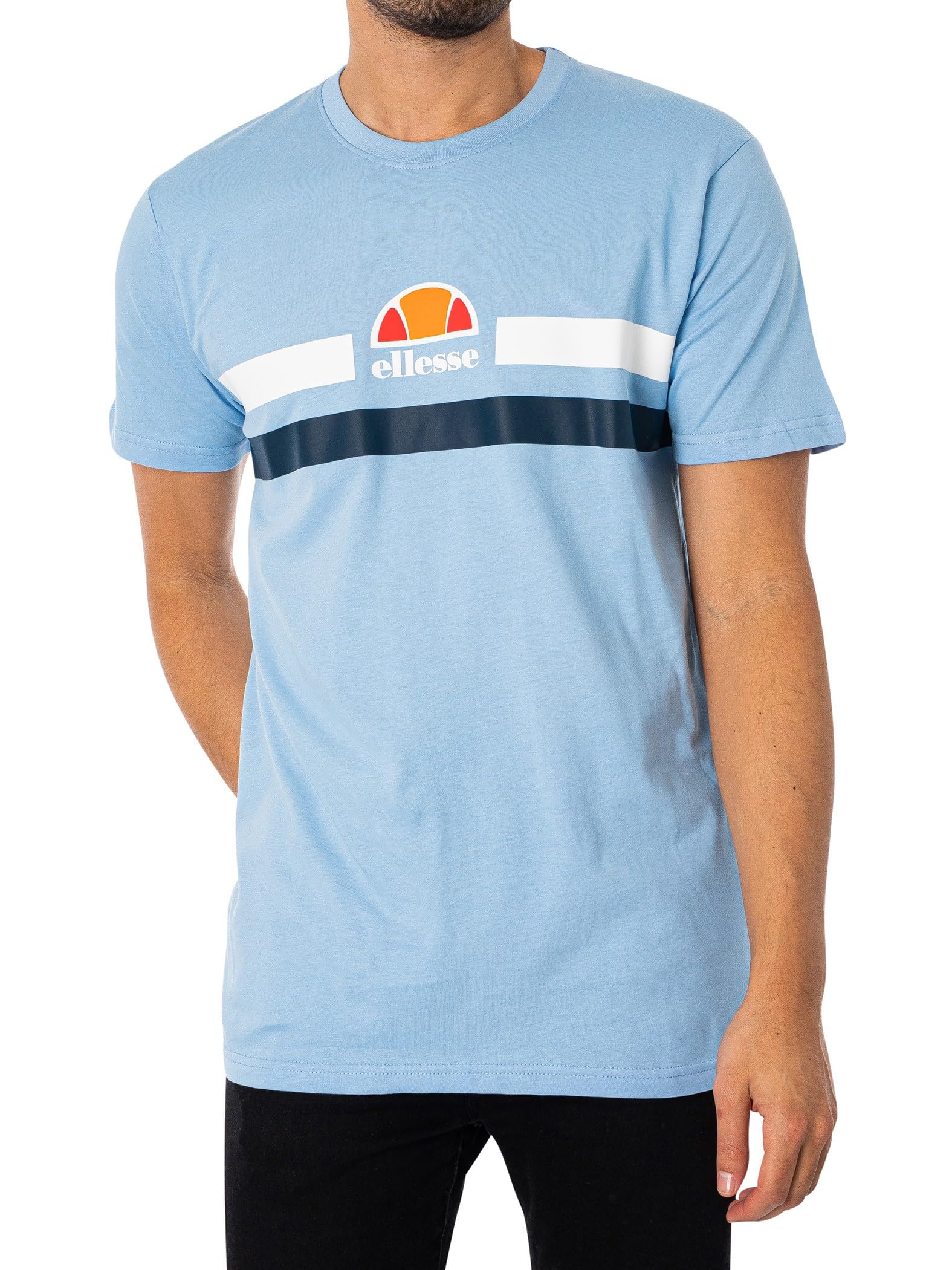 Ellesse Aprel T-Shirt - Light Blue - Cotton - Standard Fit - Graphic Print - XS