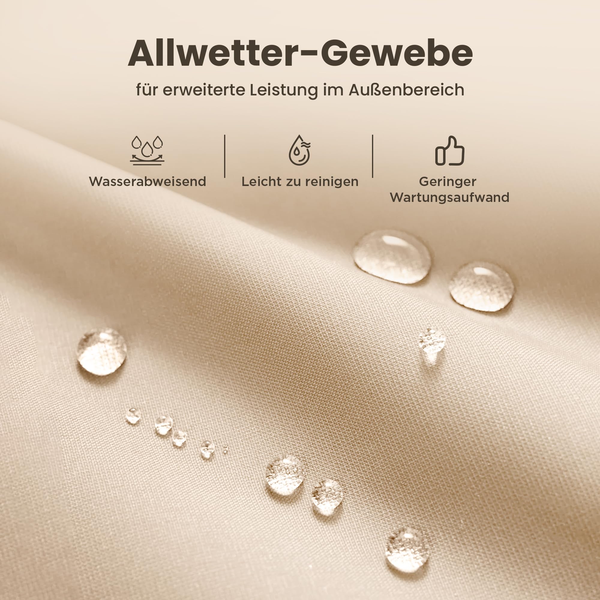 PHI VILLA Gartenstühle 4er Set, Rattansessel Gartensessel Balkonstuhl Outdoor Sessel Loungesessel, Wetterfest Terrassenstühle mit Kissen & E-Beschichtung Metall für Hinterhof Balkon Terrasse, Beige