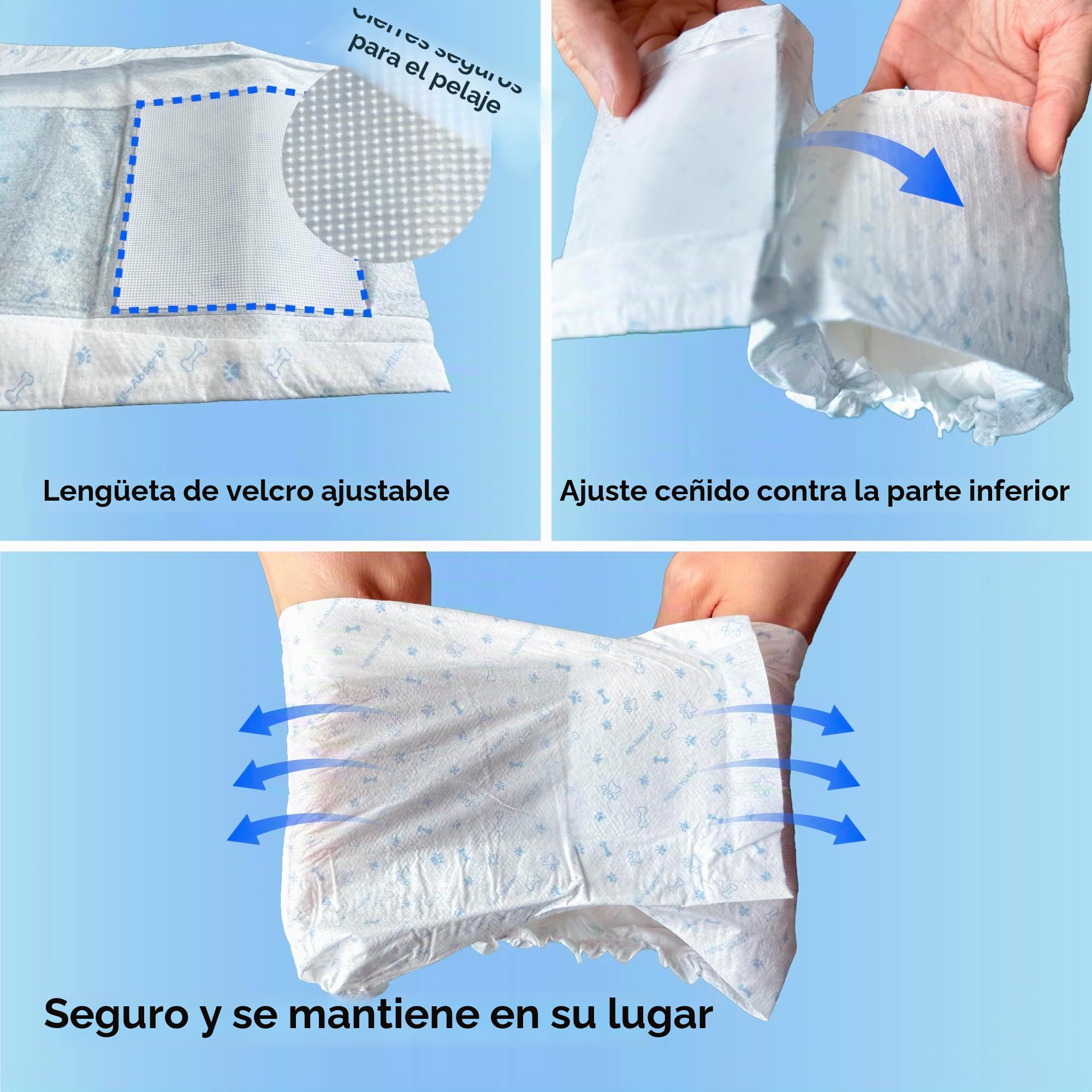 All-Absorb Envoltura para perro macho A26, 50 unidades, pequeña