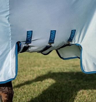 Horseware Amigo Bug Buster Fly Sheet - Azure Blue/Navy & Electric Blue, 78 inches
