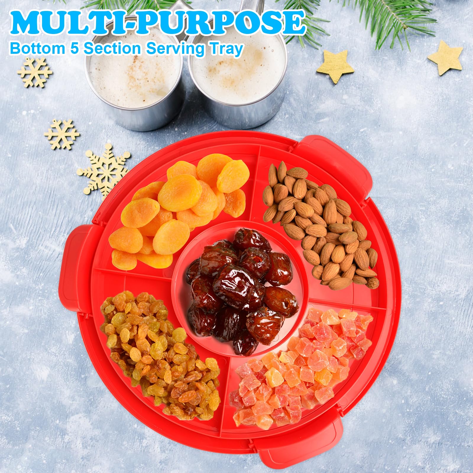 Soporte para tartas con tapa y asa, se adapta a soporte para tartas de 10 pulgadas con tapa, contenedor de almacenamiento de transporte de pasteles, soporte para tartas con tapas, 3 cierres