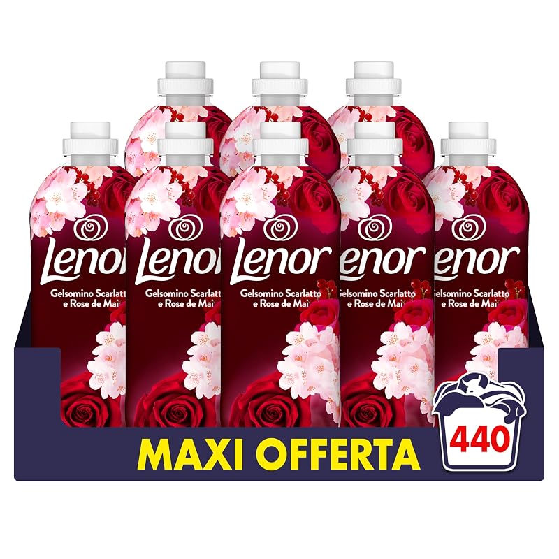 Lenor concentrato Gelsomino Scarlatto e Rose de Mai — 440 lavaggi in un flacone